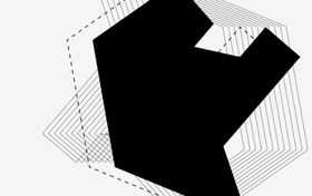 czarnobiała grafika z geometrycznymi wzorami przedstawiająca kontur województwa podkarpackiego